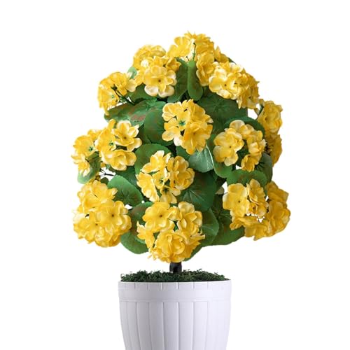 Flores artificiales decorativas de begonia resistentes al sol para exterior 2