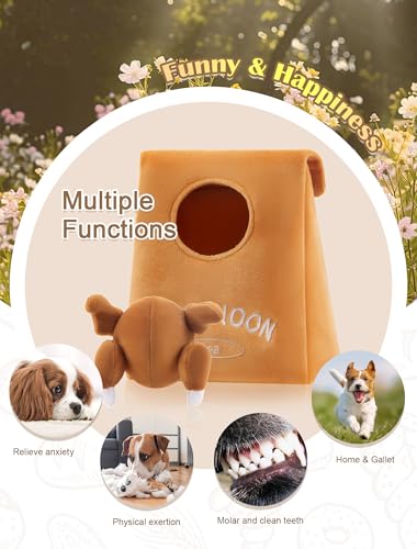 Juguete mordible y sonoro de peluche para perros miniatura 5