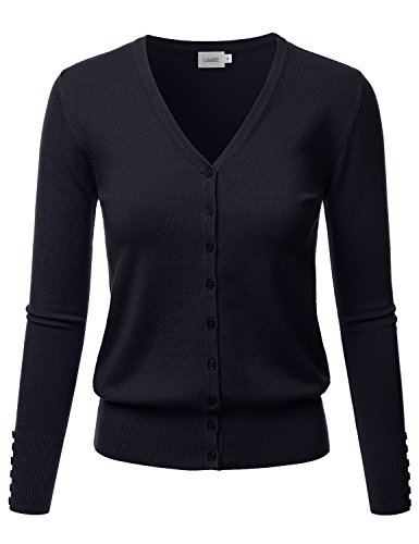 Image of LALABEE Women's V-Neck Long Sleeve Button Down Sweater Cardigan Soft Knit(S-XXL)