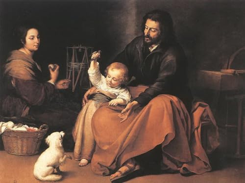 Peinture La Sainte Famille par Murillo toile faite main par des peintres académiques