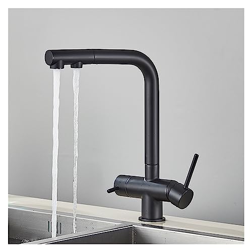 Filtre à eau de cuisine robinet rotatif 360 avec double pulvérisateur extractible