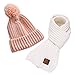 DEBAIJIA Sombrero para bebé Conjunto de bufanda Transpirable Acogedor Juego de dos piezas Lindo Casual Al aire libre Cálido Suave Color sólido Invierno Adecuado para niños de 1 a 5 años Niño Niña