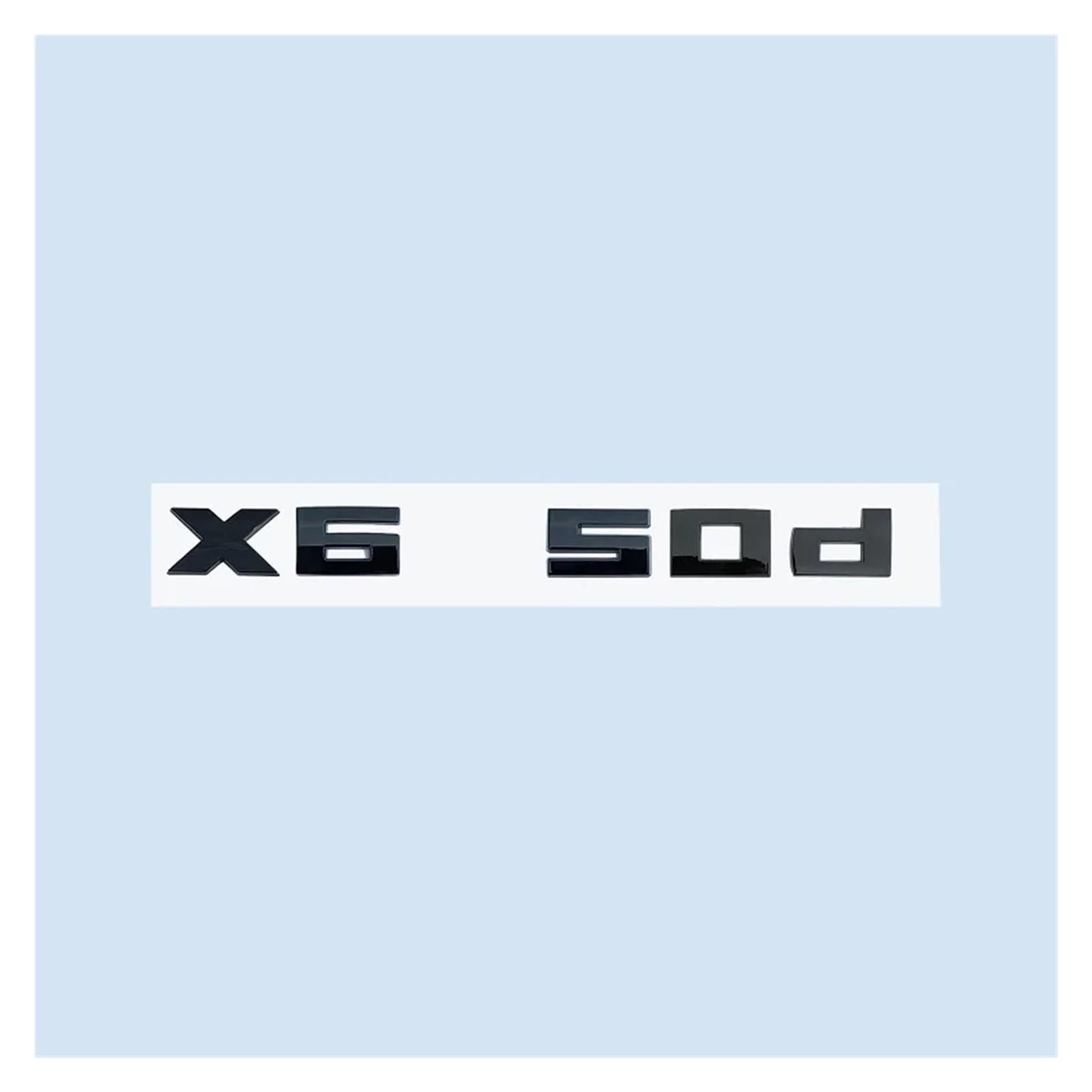 Chrom Schwarz 3D Zahlen M X6M50i X6M50d X6 M50d M50i ABS Emblem Fo X5 Serie E71 G06 Auto Stamm Abzeichen Aufkleber(Glossy Black,X6M50i)