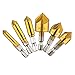 Countersink Drill Bit, Baban Countersink Drill Bit Set 6 Pcs 1/4'' Hex Shank HSS 5 Flute Countersink 90 Degree Center Punch Tool Sets For Wood Quick Change Bit 6mm-19mm Only Sold By Moworve