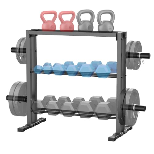 Support d'haltères à 3 niveaux WINNOW pour kettlebells et poids