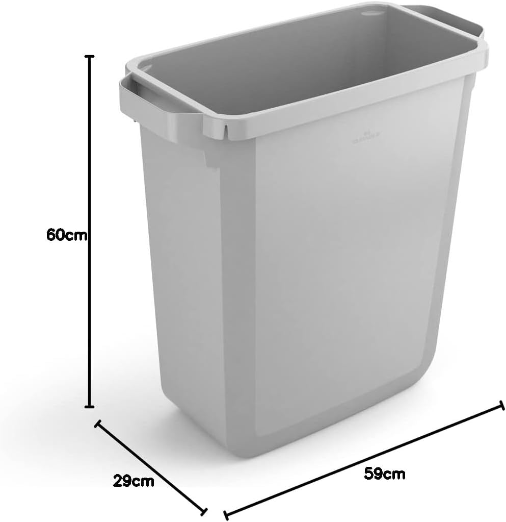 Durable Poubelle Durabin Eco 1800503050 avec poignées de transport Gris 60 l