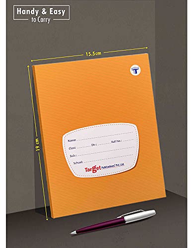 Image of TARGET PUBLICATIONS Small Two Line Notebook 76 Pages 15.5 x 19 cms Hard Cover with Label | Two Line Ruled Notebooks for Kids | Double Line Notebooks for Writing | Pack of 9