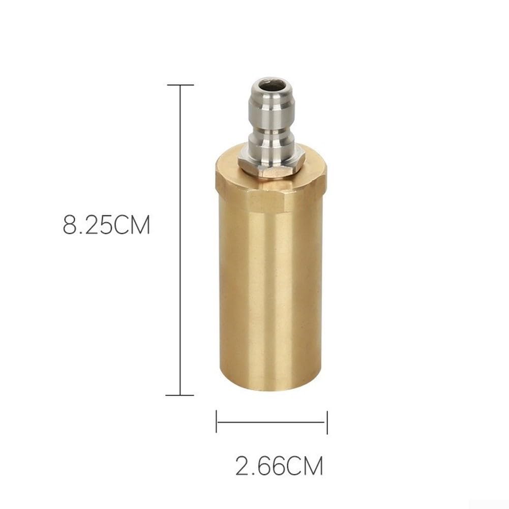 Puntas para hidrolimpiadoras, Boquilla giratoria de alta presión 360 ​​grados 3600 Psi Cobre Oro 1,2 y,0 mm(2.0 mm aperture)