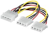 Goobay 60684 Cavo elettrico/adattatore elettrico a Y per PC 5.25; 1 connettore a 2 prese - Spina HDD/5 25 inch (4 pin) > 2 prese di HDD/5 25" (4-Pin)