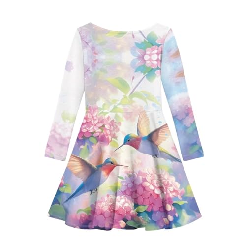 Cute Long Sleeve Dresses for Girls Size 3-16 Knee Length Dresses2