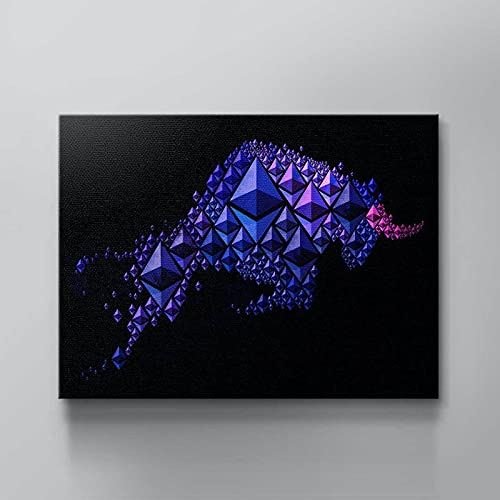 Vache bleue peinture abstraite nordique pour illuminer les murs de votre salle à manger moderne