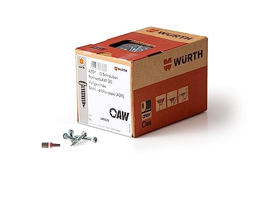 PH Holzschraube ASSY | CS Stahl verzinkt | Panhead RW | Halbrundkopf | Linsenkopf | 4,5 x 35 Vollgewinde | 500 Stück | mit passendem BIT