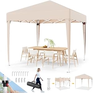Devoko Paviljoen, 3×3, waterdicht, stabiel, opvouwbaar, tuintent, pop-up opvouwbaar, partytent, uv-bescherming 50+