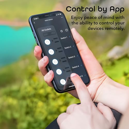 Geeni Smart Surge Protector 6-Outlet Power Strip – Wi-Fi Enabled with Voice Control (Alexa, Google Assistant), Surge Protection, 3ft Extension Cord, Remote Access – Image 5