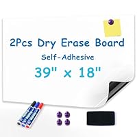 Magnetic Whiteboard Contact Paper Adhesive Magnetic Dry Erase White Board Sticker for Wall, Peel and Stick Wallpaper Easy to Write and Clean for Home Playroom Office