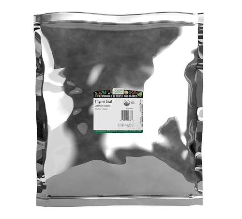 Frontier Co-op Organic Thyme Leaf, Fancy-Grade, 16 Oz, Bulk Bag - Add to Marinades, Stuffing, Vegetables, Stews, and Meat