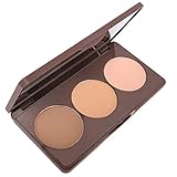 UBUB Three-color Repair Powder, High-Gloss Shadow Blush, 3-in-1 set of Three-Dimensional Makeup (Coffee box)