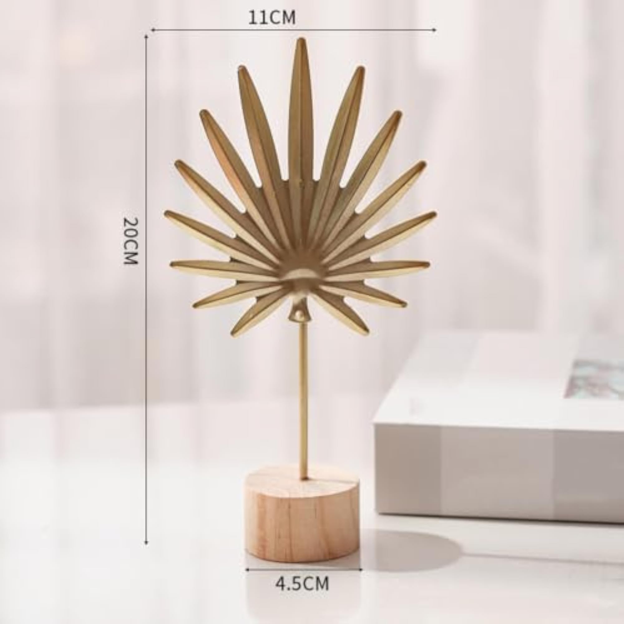 Metal Leaf Sculpture for Table Decor