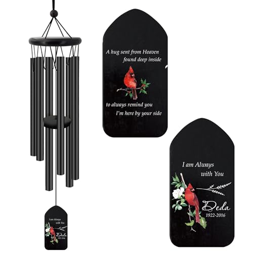 Image of ASTARIN Personalized Wind Chimes Outdoor Large Deep Tone,Large Customized WindChimes for Outside Tuned Relaxing Soothing Low Bass,Memorial Wind Chimes Sympathy for Mom Dad