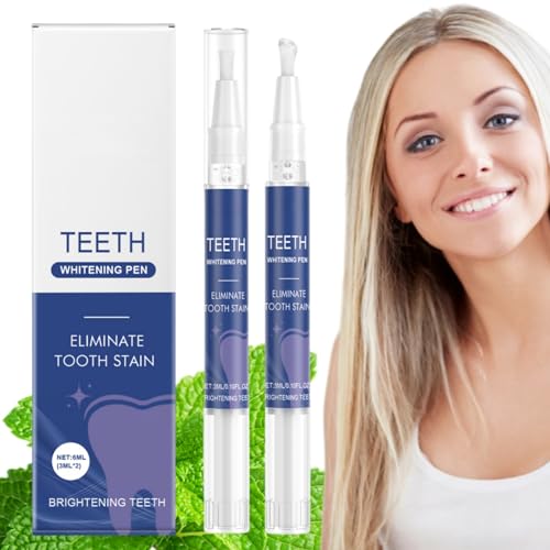 Lápiz Blanqueador Dental Violeta,2pcs 3ml Blanqueadores Dentales,Lapiz Blanqueador Dental,Gel Blanqueador Dentals,Gel Blanqueadors de Dientes Efectivo