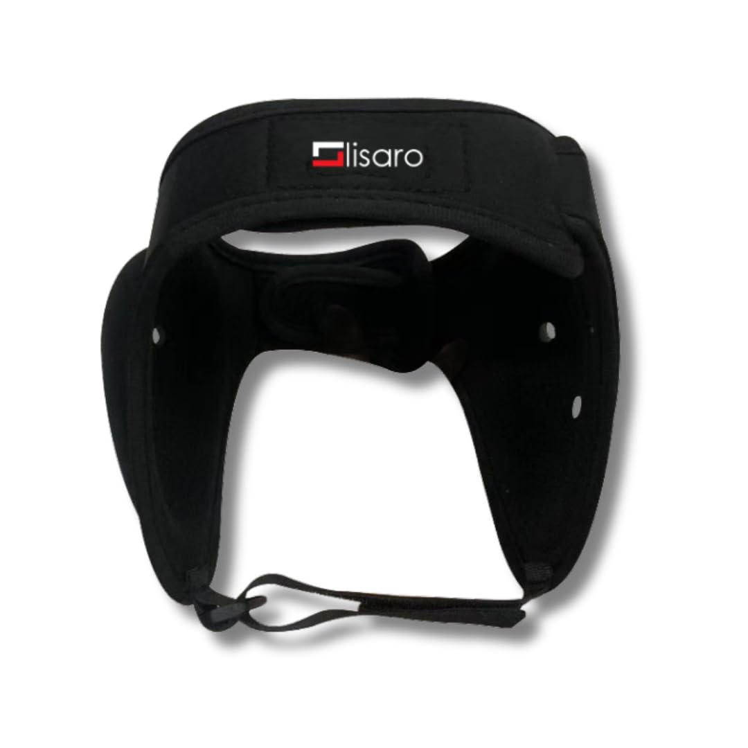 Lisaro® Ohrenschutz für MMA, BJJ & Ringen – Verstellbarer Earguard Kopfschutz mit Kinnriemen – Atmungsaktiv, Soft Padding, Geräuschdurchlässig – Profi Headgear für Training & Wettkampf