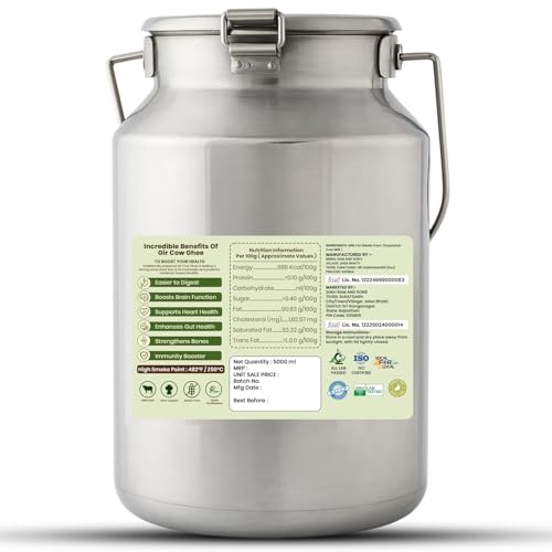 Image of Desert Native A2 Gir Cow Vedic Bilona Cultured Ghee | Pure & Traditional, Steel Can