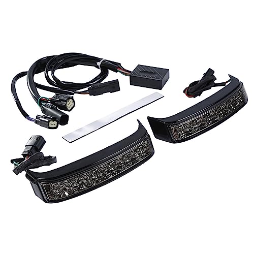 Luces traseras LED para alforjas, compatibles con Harley-Davidson 2014-2022, rojas con lente ahumado, impermeables miniatura 6
