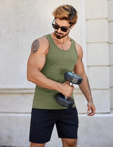 COOFANDY Men's Workout Tank Tops Pack Dry Fit Sleeveless Running Shirts Gym Muscle Bodybuilding T Shirts3
