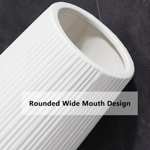 Ceramic Big White Floor Vase, 24" Tall Floor Vase, Large Decorative Flower Vases for Decor Living Room Modern Home Office Bedroom, Farmhouse, Glossy Glaze (24 Inch Tall) - Image 4