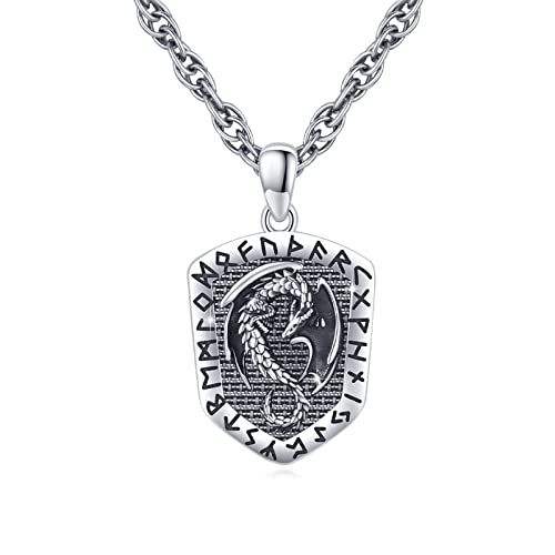 Collier Vegvisir en argent 925 : bijou viking d'exception pour homme et femme