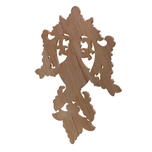 Wood Carved Decal Corner Applique Home Furniture Wall Cabinet Door Decorative Wooden Miniature Craft 38X50Cm #TOP7