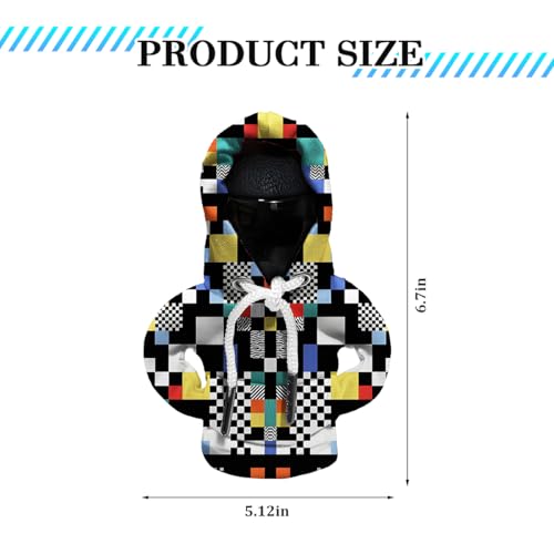 ANFTDCO Car Gear Shift Hoodie, Mosaic Funny Fashionable Vehicle Shift Knob Cover, Automotive Interior Shifter Stick Protector Decoration, Universal for SUV Automobile Truck - Thumbnail 2
