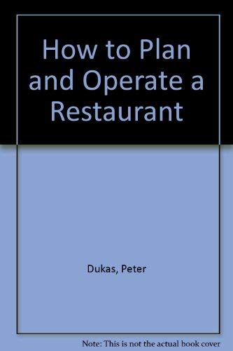 Buy How to Plan and Operate a Restaurant Book Online at Low Prices in ...