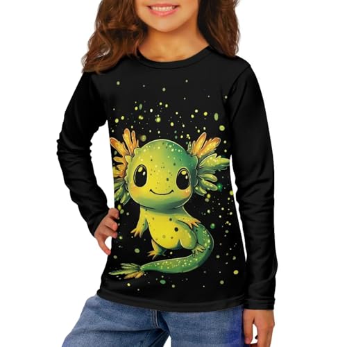 T Shirts for Girls 3-16Y Long Sleeve Blouses Lightweight Tops Soft Tees Casual T-Shirts Comfy T Shirt