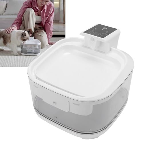 Fuente de agua para gatos grande 4.5L Naroote blanca miniatura 6