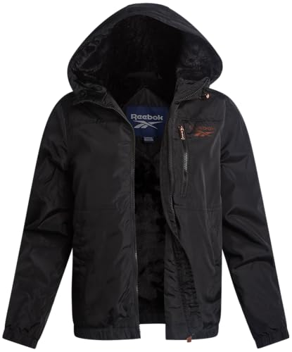 Reebok Womens Rain Jacket - Midweight Sherpa Lined Full-Zip Coat with Hood - image 1