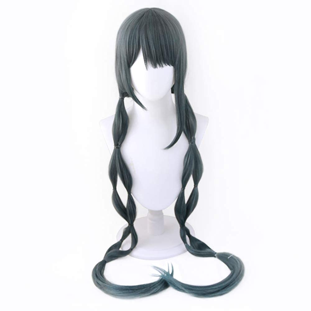 Danganronpa Tenko Chabashira peruka do kostiumu do gry, akcesoria (zielona)
