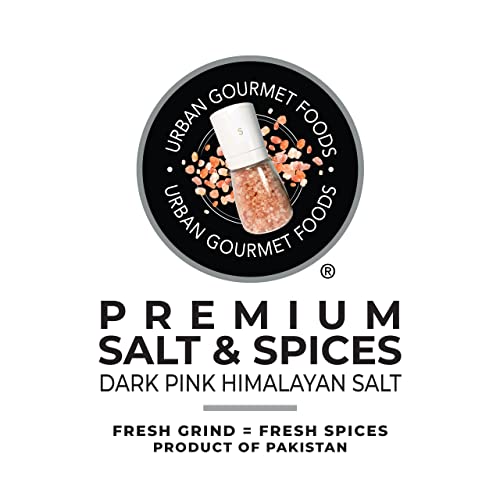 Urban Gourmet Khai Salt And Pepper Grinder Set | Himalayan Pink And Black Peppercorns Gift Set | Pepper Glass Grinder Set And Whole Peppercorns Spice Set #TOP4