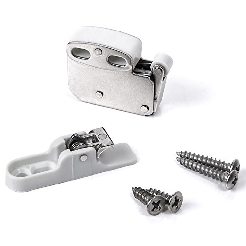5 Pièces SO-TECH® Loqueteaux à Ressort Loqueteaux pour Porte Mini Latch avec Plaque de Retenue  Version Améliorée - Acier Galvanisé