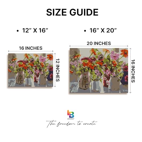 Ledgebay DIY Paint by Numbers Kit for Adults Framed Canvas Beginner to Advanced Paint by Numbers Kit, Kits Include Acrylic Paint Set, Brushes & Tabletop Easel (October 16" x 20" Framed) by Ledgebay - Image 5