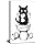 Cat Bathroom Canvas Wall Art Decor, Funny Animal Black and