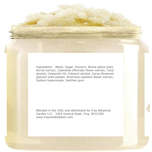 Image of Oatmeal Sugar Body & Foot Scrub 10 oz - Very Gentle, and Perfect for Sensitive Skin, for a complete spa-like experience - Packaging color may vary.