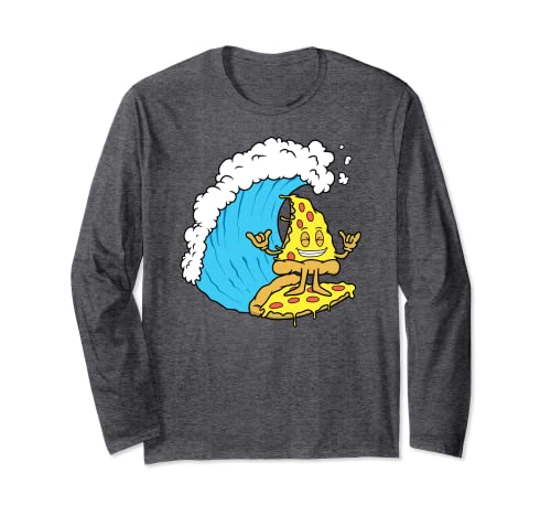 Pelle à fromage pour surf, pizza, surf, équitation, drôle Peperoni Manche Longue