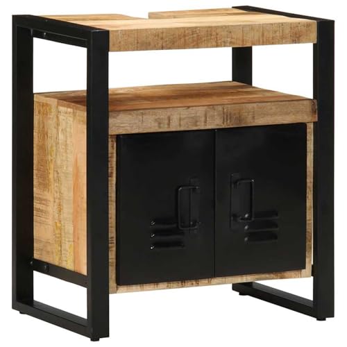 Mengtu bathroom storage furniture set,4 pcs Solid Mango Wood