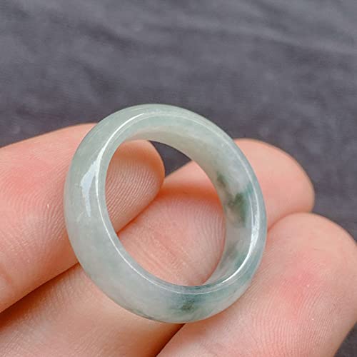 Bague en jade fleur flottante naturelle émeraude portez votre amulette de chance