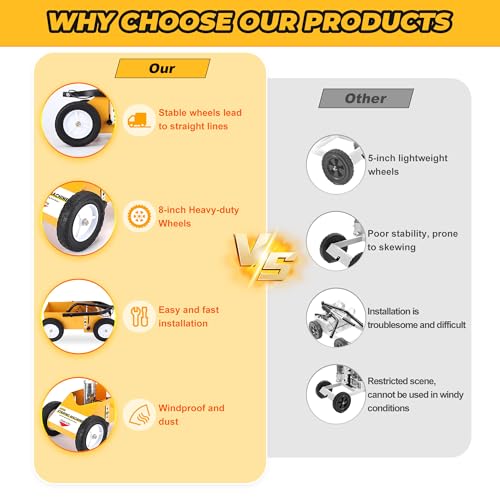 2395000 High-Performance Striping Line Marking Machine, Parking Lot Striping Machine, Compatible with Professional Inverted Striping Spray Paint, 9.8" x 13" x 28.3", Yellow