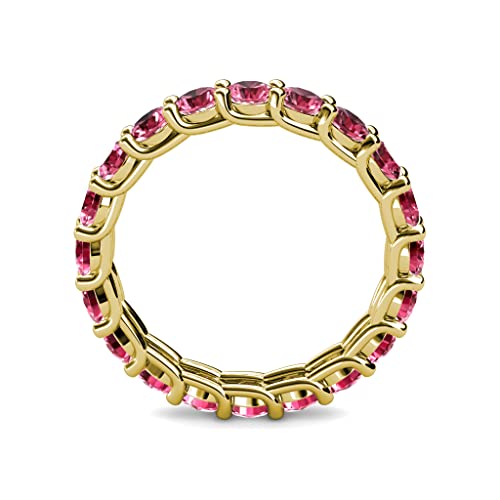 Pink Tourmaline 3.4mm Eternity Band 2.38 cttw-2.94 cttw 14K Gold4