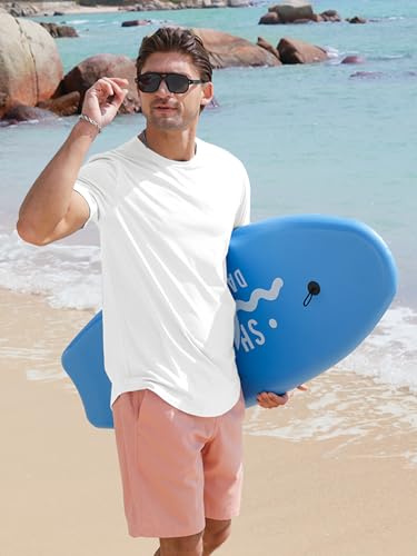 Comdecevis Mens 2 Pack Cotton Crewneck T-Shirts Hipster Hip Hop Longline Tees Shirts3