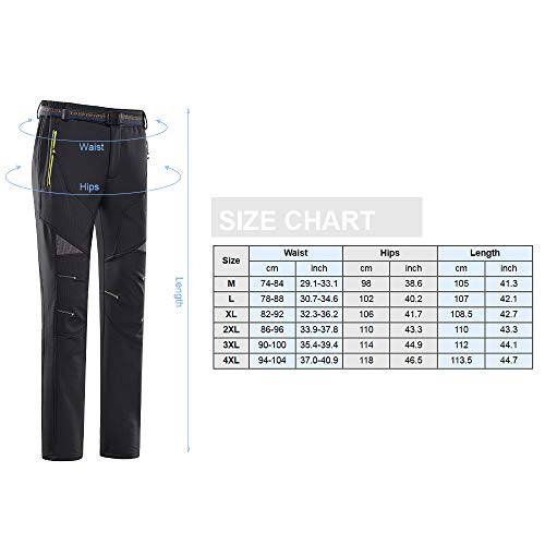 Calças de caminhada masculinas, Gainty Calça masculina de caminhada Calça de montanha removível impe
