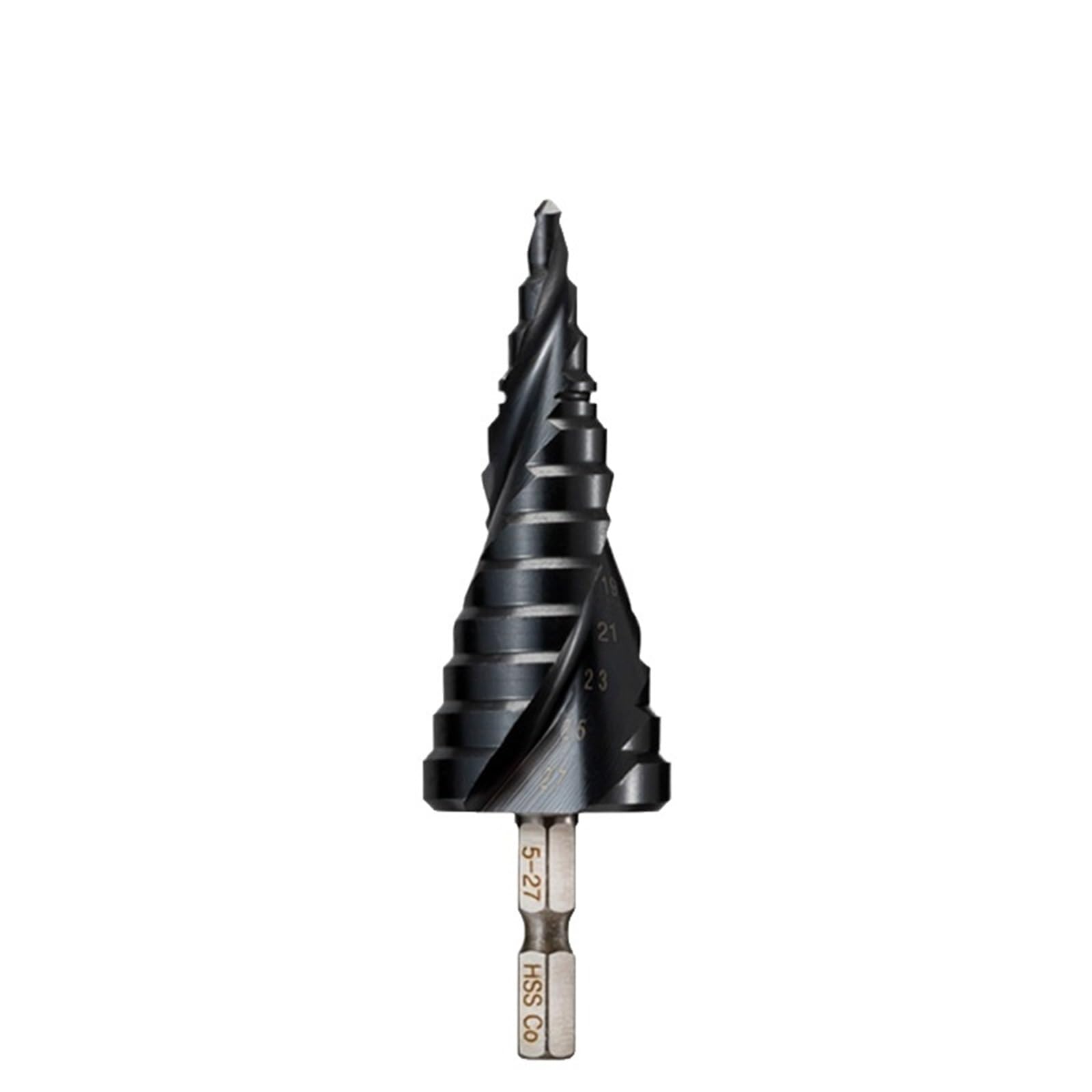Punta Da Trapano A Gradini Rivestita In Cobalto TiAlN HRC89 M35 | Apriscatole for fori di perforazione in metallo ad alta velocità con codolo esagonale da 1/4 di pollice(5-27mm)